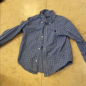 Ralph Lauren Blue checked shirt- size 3T